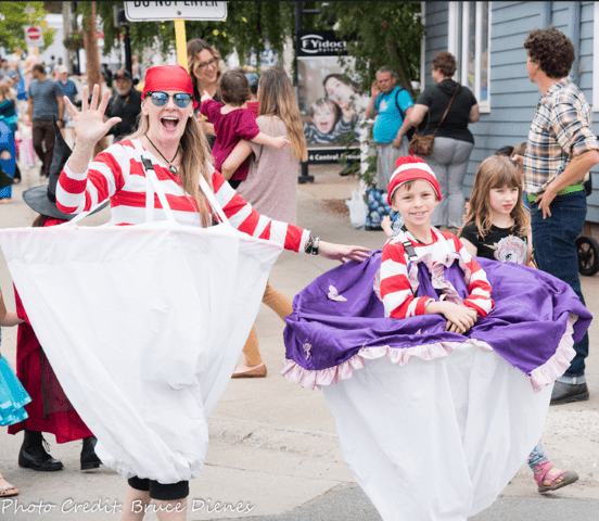 People in the Deep Roots Music Festival parade