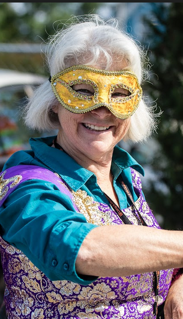 People in the Deep Roots Music Festival parade